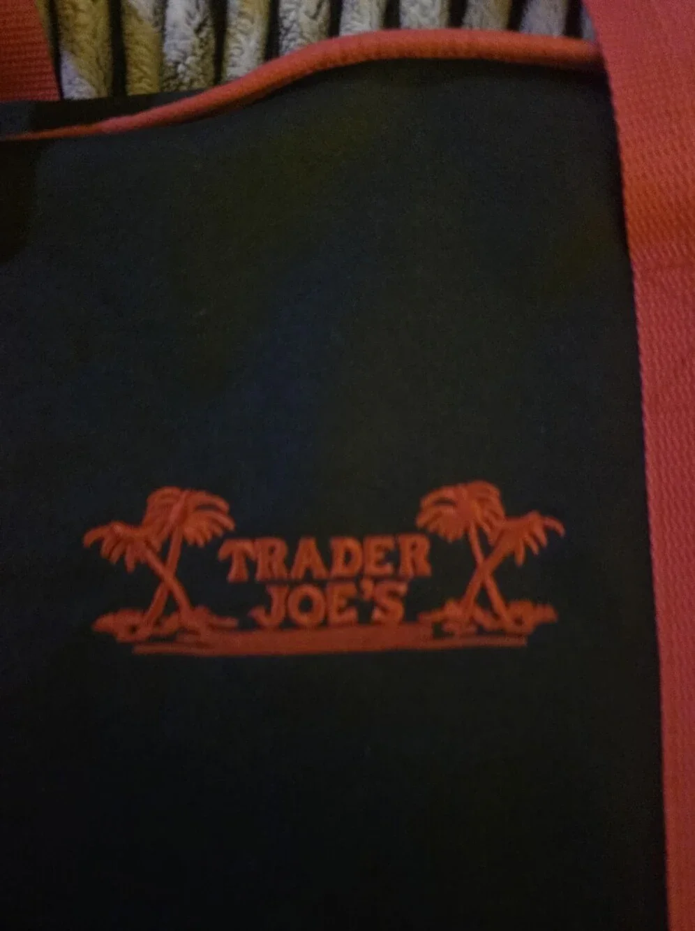 Trader Joes Cooler Bag Reusable Tote In Black and Red